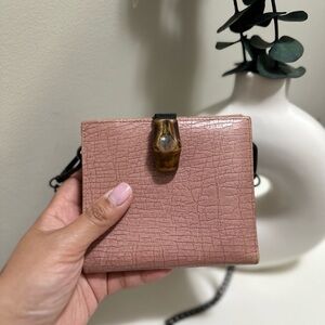 Gucci Pink Textured with Bamboo Clasp